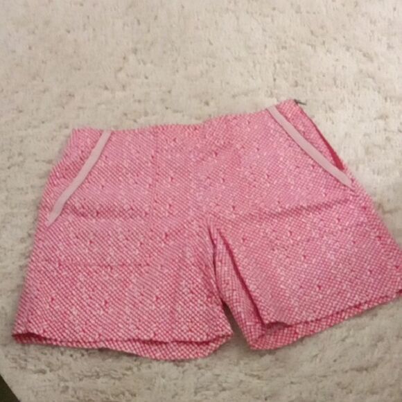 Cabi pink orange purple and white dot print side zip picnic shorts size 2 - Picture 3 of 5